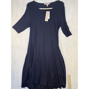 Philosophy Dresses Navy Blue Swing Dress Womens Small 3/4 Sleeve NWT